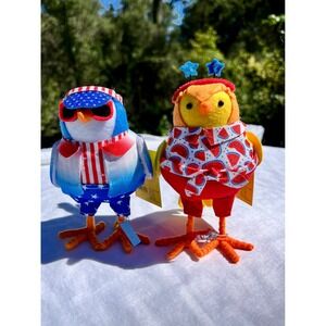 Target Sun Squad Featherly Friends Birds Bubba and Mellie Americana Summer NWT